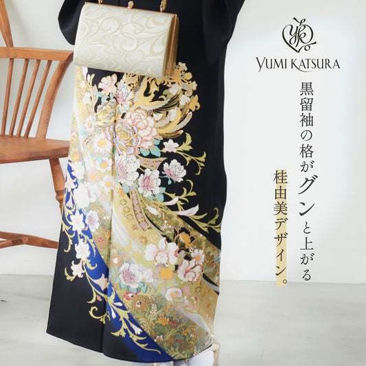 桂由美黒留袖