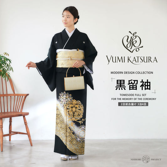 桂由美黒留袖