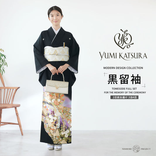 桂由美黒留袖