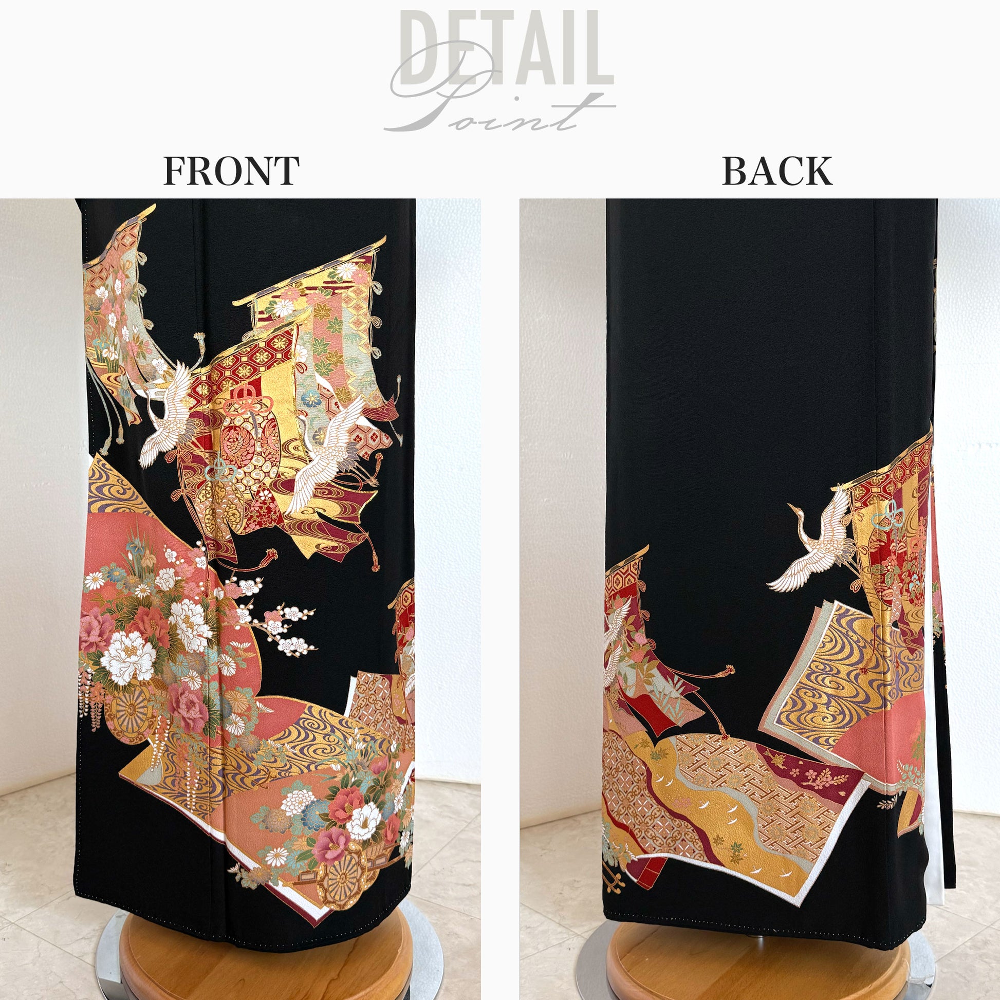 レンタル黒留袖フルセットLサイズ【結婚式婚礼貸衣装】【往復送料無料】No74