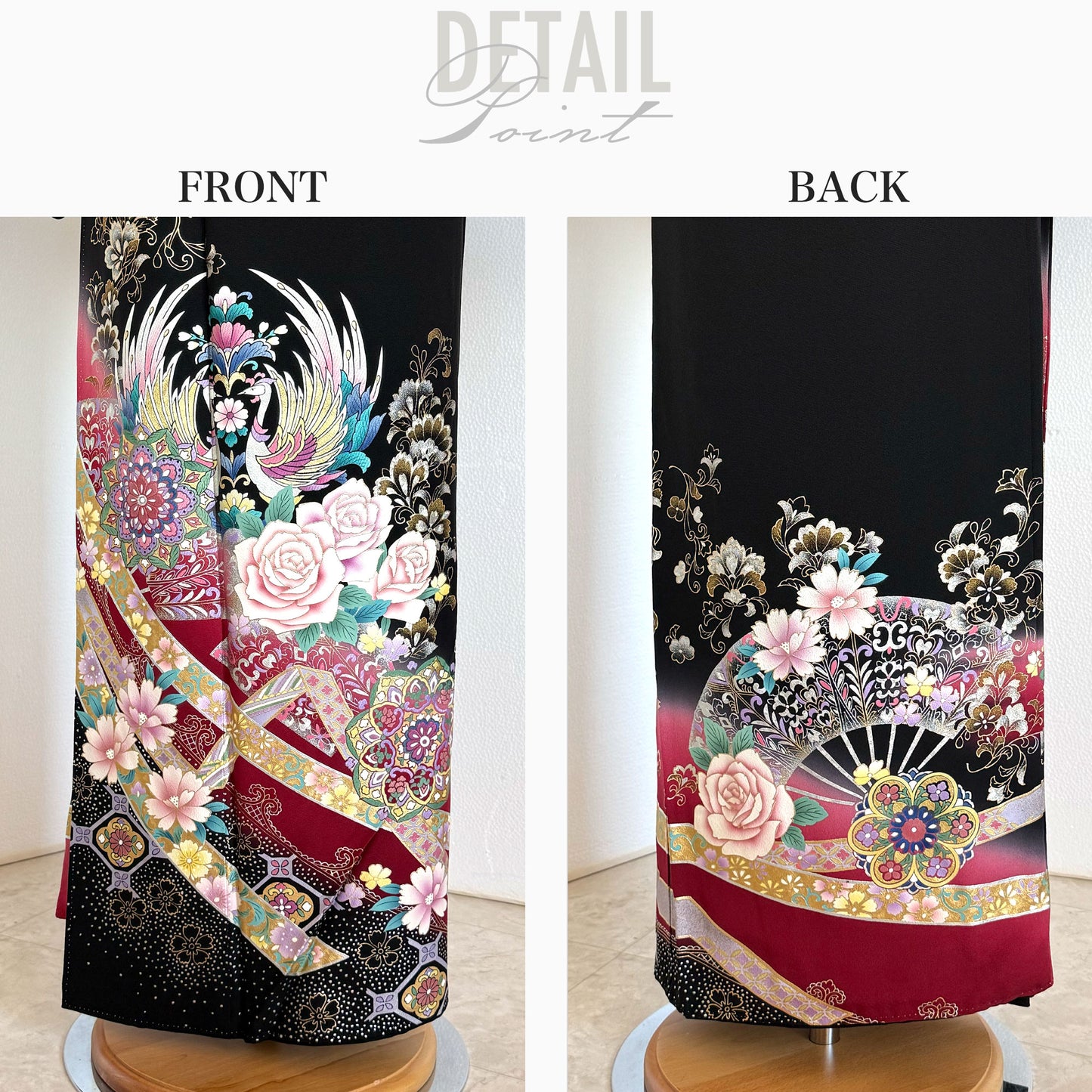 レンタル黒留袖フルセットLLサイズ【結婚式婚礼貸衣装】【往復送料無料】No78