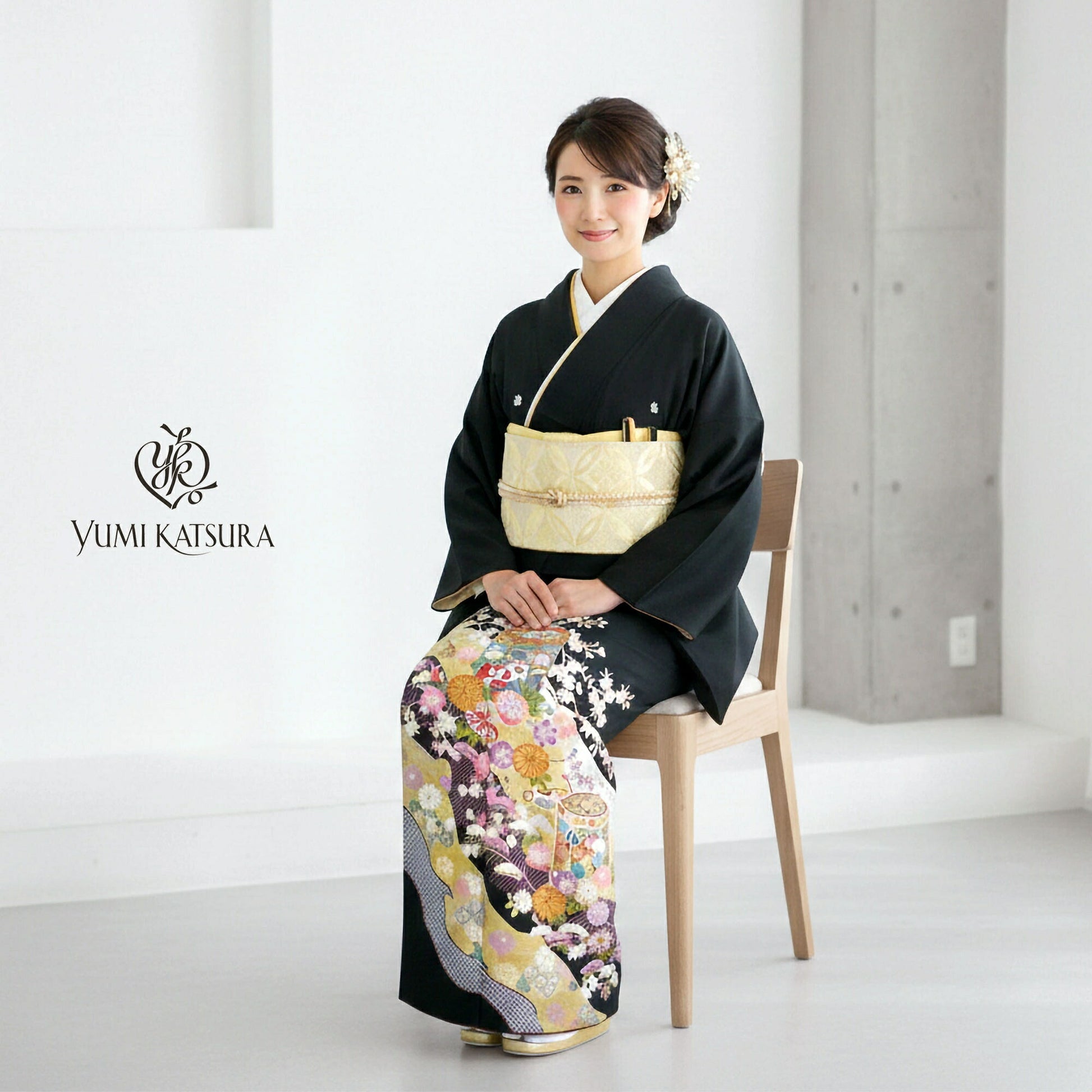 桂由美YUMIKATSURAブランド黒留袖フルセット｜伝統とモダンが融合した結婚式フォーマル着物レンタル着物セット華やかな刺繍入り【結婚式婚礼貸衣装】【往復送料無料】YumiKatsura古典紫薔薇ラベンダーNo243