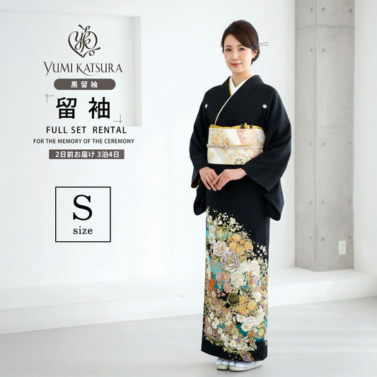 桂由美黒留袖