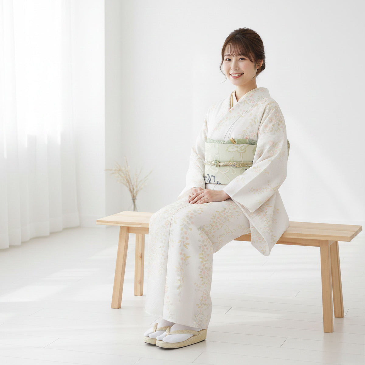 訪問着レンタル着物レンタル貸衣装フルセット入学式卒業式七五三結婚式お宮参り結納お茶会パーティー母親ママ人気訪問着レンタル付下げフルセットレンタル白ピンク桃色花春らしい和柄和モダンNo.398