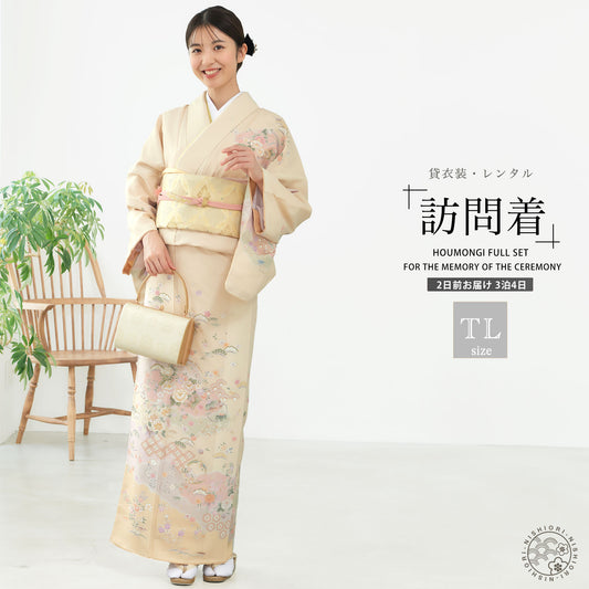 訪問着レンタル着物レンタル貸衣装フルセット入学式卒業式七五三結婚式お宮参り結納お茶会パーティー母親ママ人気訪問着レンタル付下げ【トールサイズ】