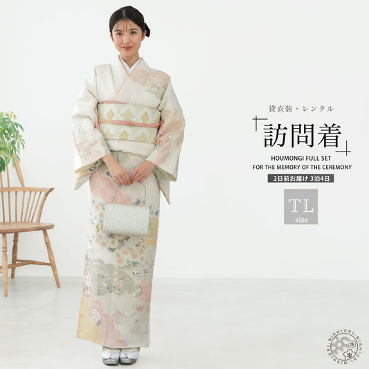 訪問着レンタル着物レンタル貸衣装フルセット入学式卒業式七五三結婚式お宮参り結納お茶会パーティー母親ママ人気訪問着レンタル付下げ【トールサイズ】