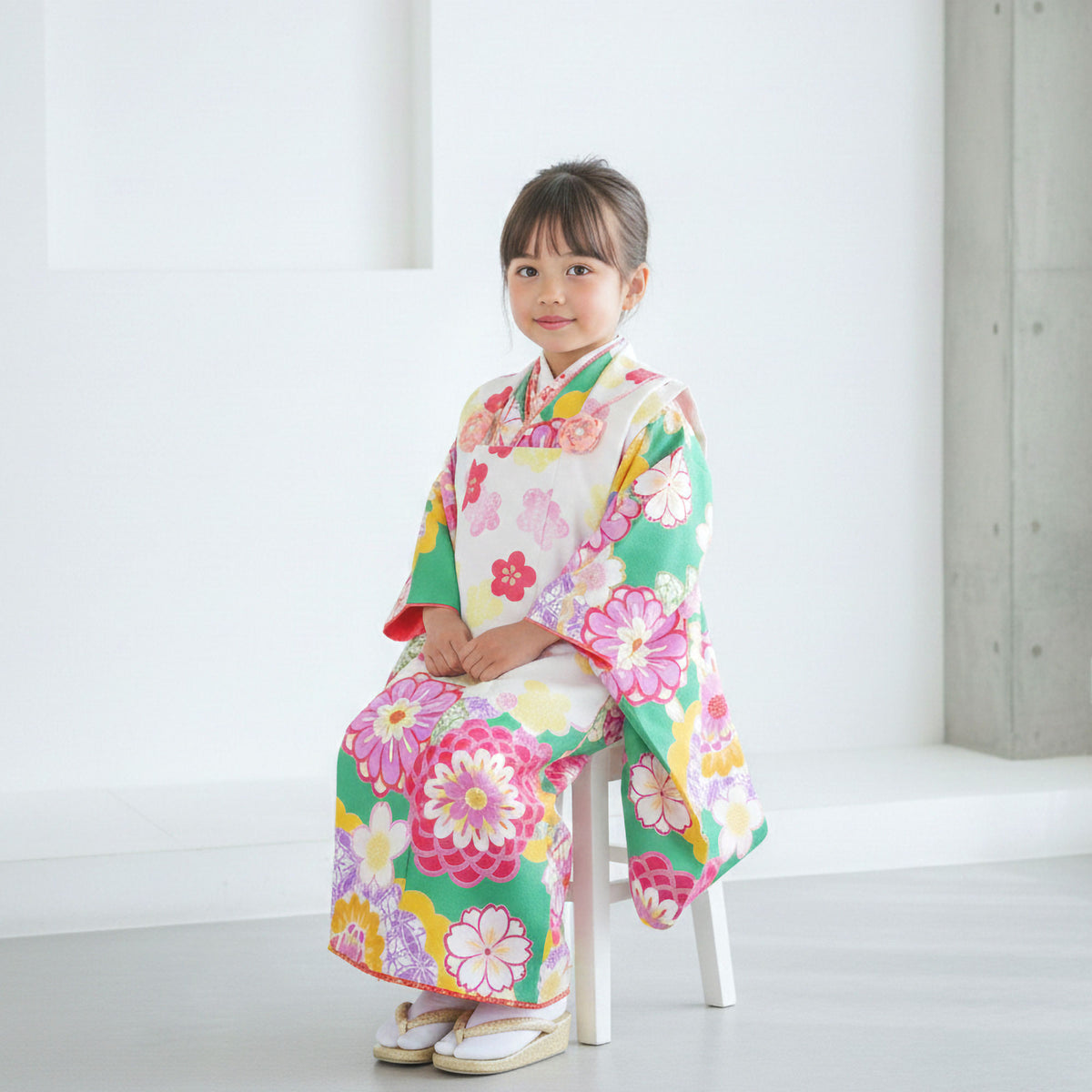 【お買い物マラソン10%OFFクーポン配布中!】【レンタル】七五三女の子3歳着物被布753着物フルセット着物貸衣装七五三三歳子供着物女児子ども結婚式和装花わらべ【往復送料無料】No.3002新品足袋プレゼント