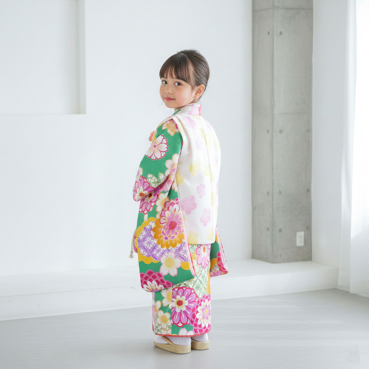 【お買い物マラソン10%OFFクーポン配布中!】【レンタル】七五三女の子3歳着物被布753着物フルセット着物貸衣装七五三三歳子供着物女児子ども結婚式和装花わらべ【往復送料無料】No.3002新品足袋プレゼント