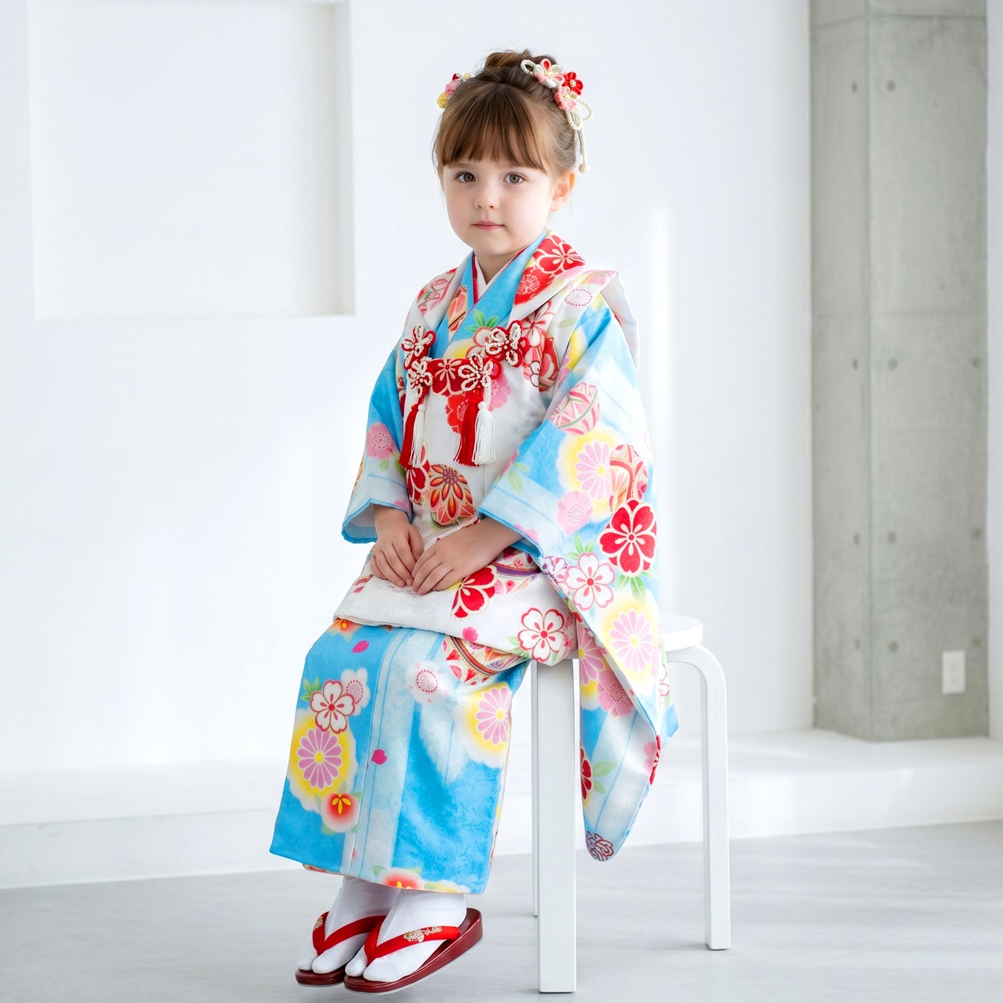 【レンタル】七五三女の子3歳着物被布753着物フルセット和がままブランド着物貸衣装七五三三歳子供着物女児子ども結婚式和装古典柄レトロ昔ながらの和柄【往復送料無料】No.3278