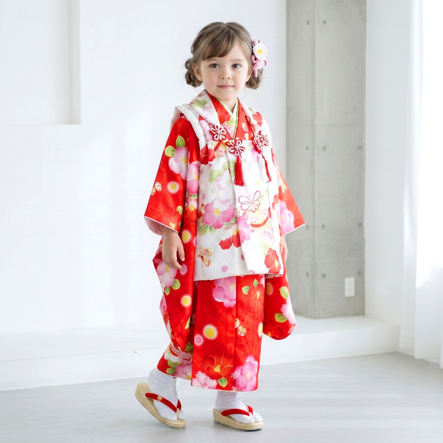 【レンタル】七五三女の子3歳着物被布753着物フルセット和がままブランド着物貸衣装七五三三歳子供着物女児子ども結婚式和装古典柄レトロ昔ながらの和柄【往復送料無料】No.3281