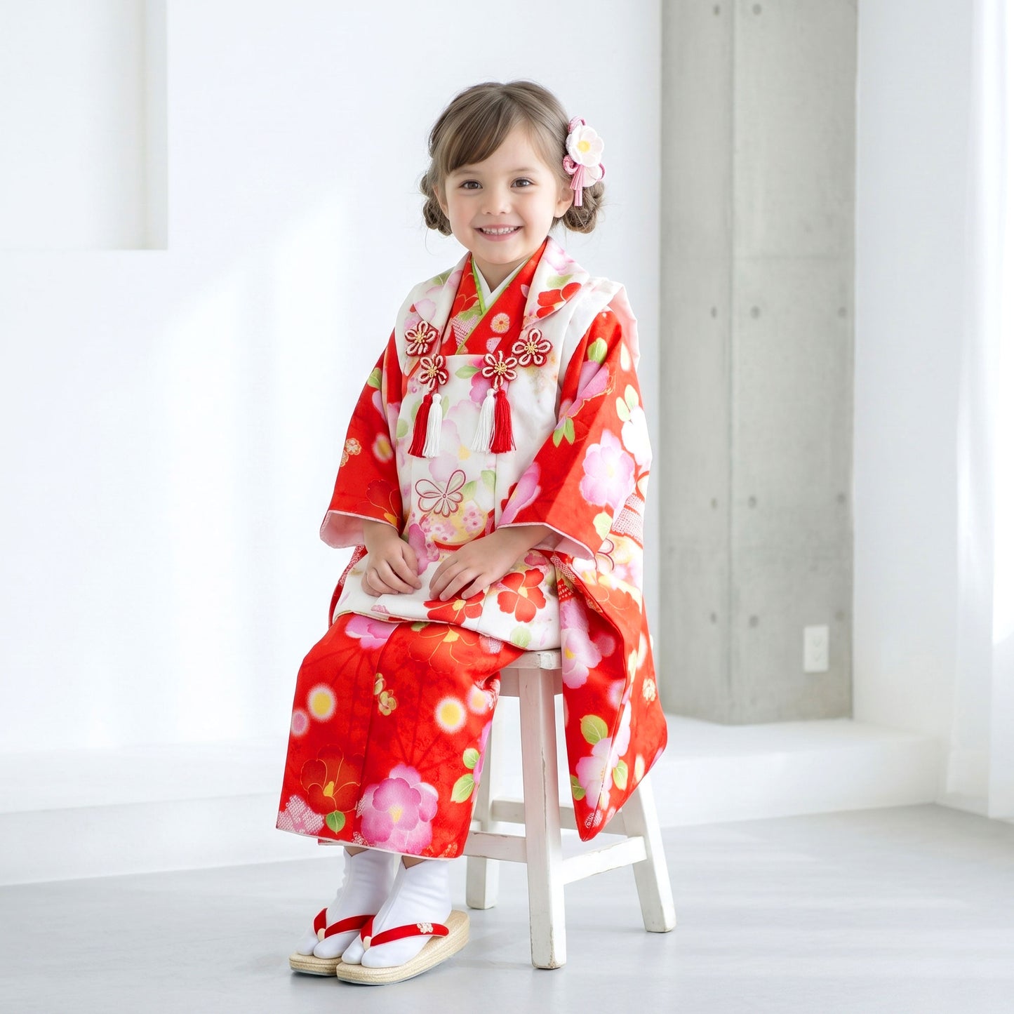 【レンタル】七五三女の子3歳着物被布753着物フルセット和がままブランド着物貸衣装七五三三歳子供着物女児子ども結婚式和装古典柄レトロ昔ながらの和柄【往復送料無料】No.3284