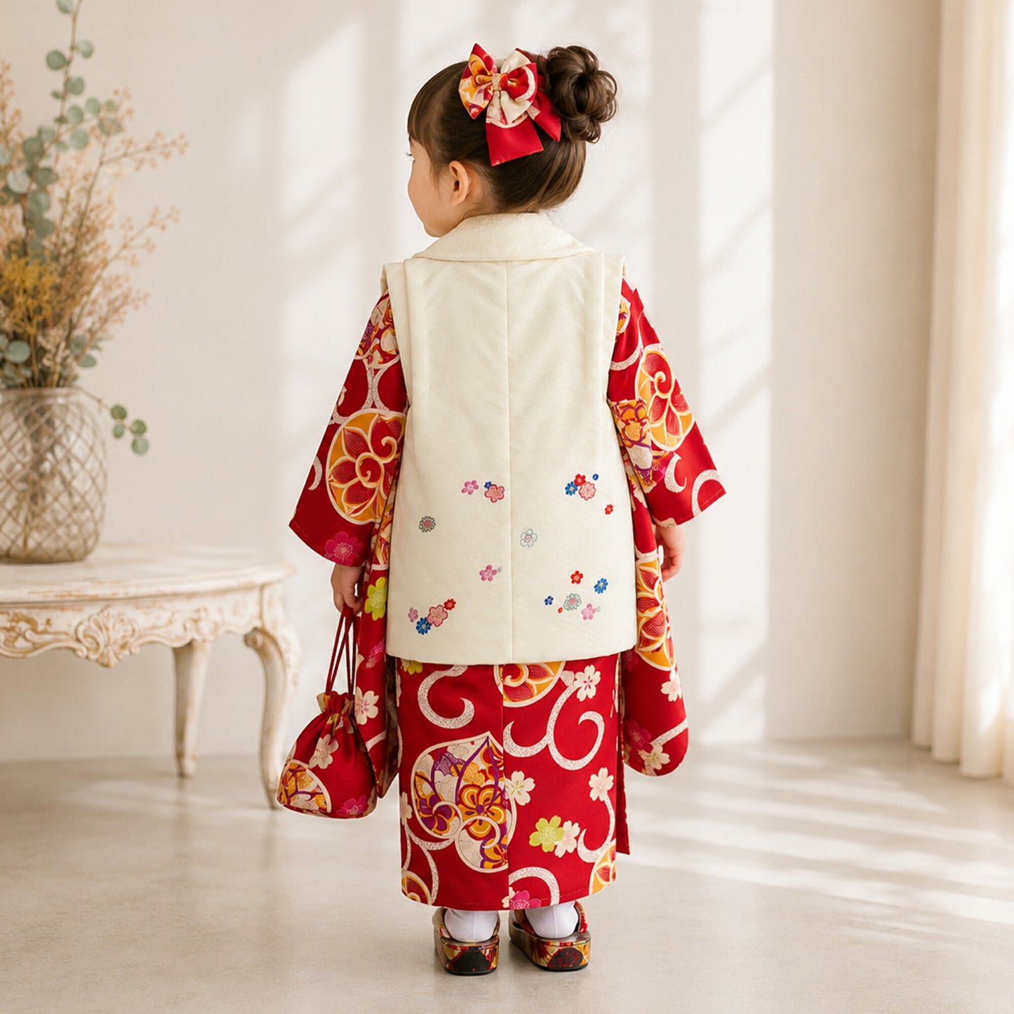 【お買い物マラソン半額クーポン配布中!】【レンタル】七五三女の子3歳着物被布753着物フルセット着物貸衣装七五三三歳子供着物女児子ども結婚式和装赤白古典【往復送5歳7歳男の子袴帯草履足袋髪飾りお宮参り前撮り