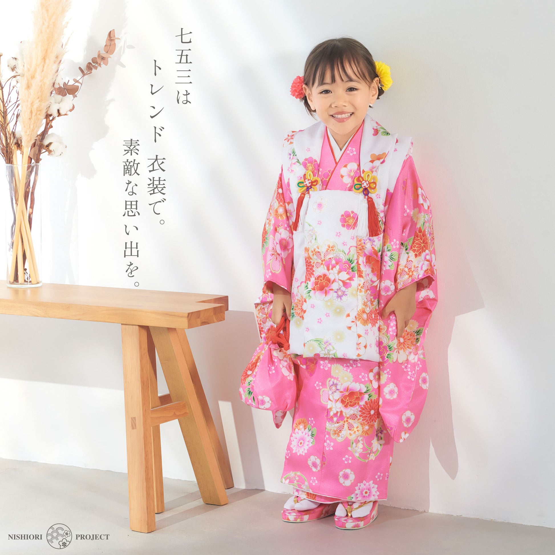 2024年秋新作七五三レンタル女の子3歳被布コート着物フルセット753着物着物レンタル貸衣装七五三三歳子供着物女児子ども結婚式和装【往復送料無料】新品足袋プレゼント赤白古典金彩No.315