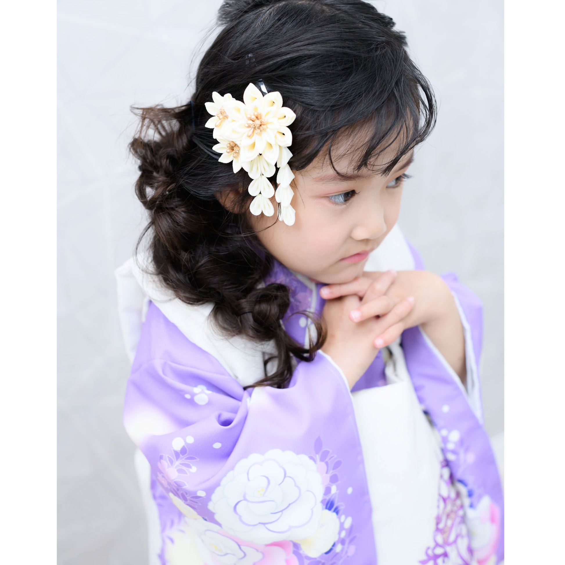 京wakka七五三レンタル女の子3歳着物被布コートフルセット753着物着物レンタル貸衣装七五三三歳子供着物女児子ども結婚式和装雪の結晶青白【往復送料無料】新品足袋プレゼントNo.307