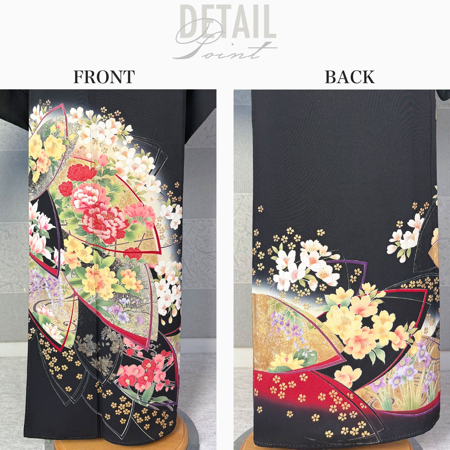 レンタル黒留袖フルセットLLサイズ【結婚式婚礼貸衣装】【往復送料無料】No41