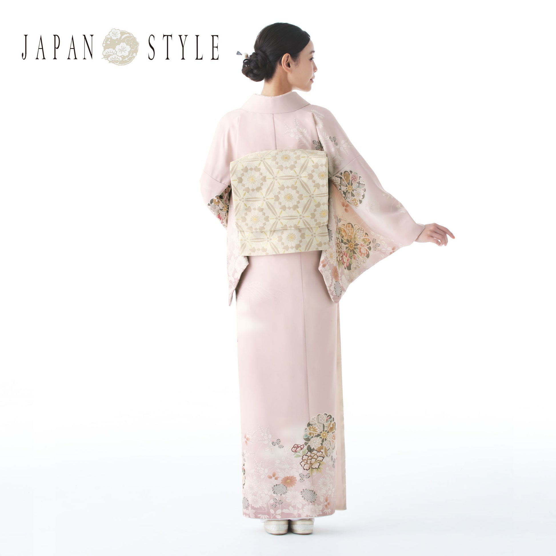 【レンタル】2025年新作JAPANSTYLE訪問着着物貸衣装フルセット【画像の帯がセット】入学式卒業式七五三結婚式お宮参り結納お茶会パーティー母親ママピンクNo.438