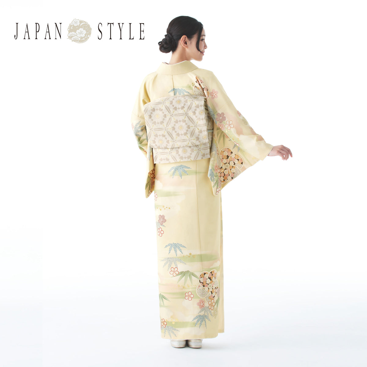 【レンタル】2025年新作JAPANSTYLE訪問着レンタル着物レンタル貸衣装フルセット【画像の帯がセット】入学式卒業式七五三結婚式お宮参り結納お茶会パーティー母親ママ人気訪問着付下げフルセットレンタルグレー灰色菊No.0431