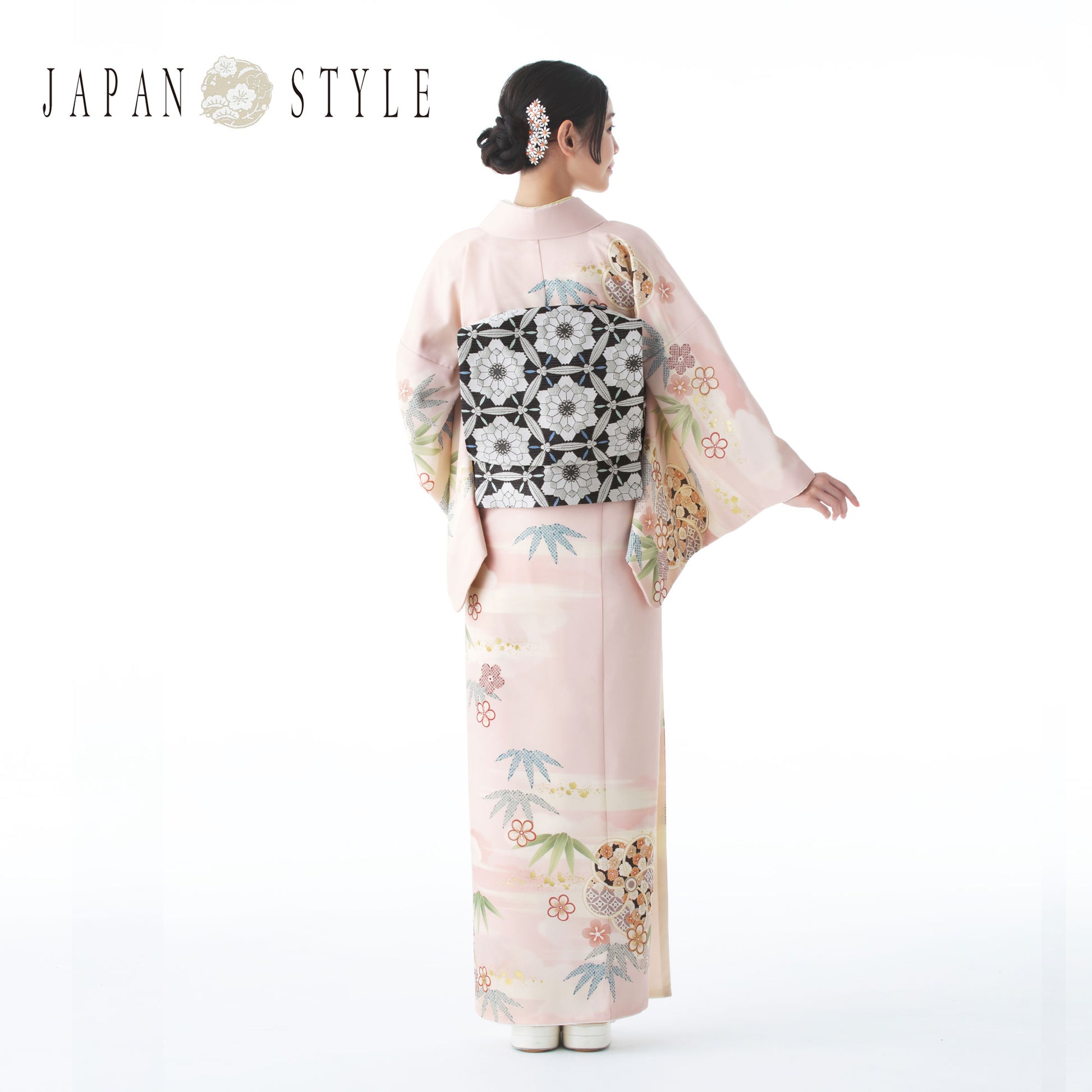 【レンタル】2025年新作JAPANSTYLE訪問着着物貸衣装フルセット【画像の帯がセット】入学式卒業式七五三結婚式お宮参り結納お茶会パーティー母親ママブルー水色竹笹No.433