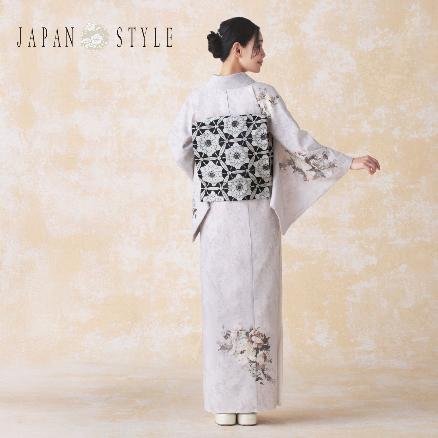 【レンタル】2025年新作JAPANSTYLE訪問着着物貸衣装フルセット【画像の帯がセット】入学式卒業式七五三結婚式お宮参り結納お茶会パーティー母親ママグレーNo.435