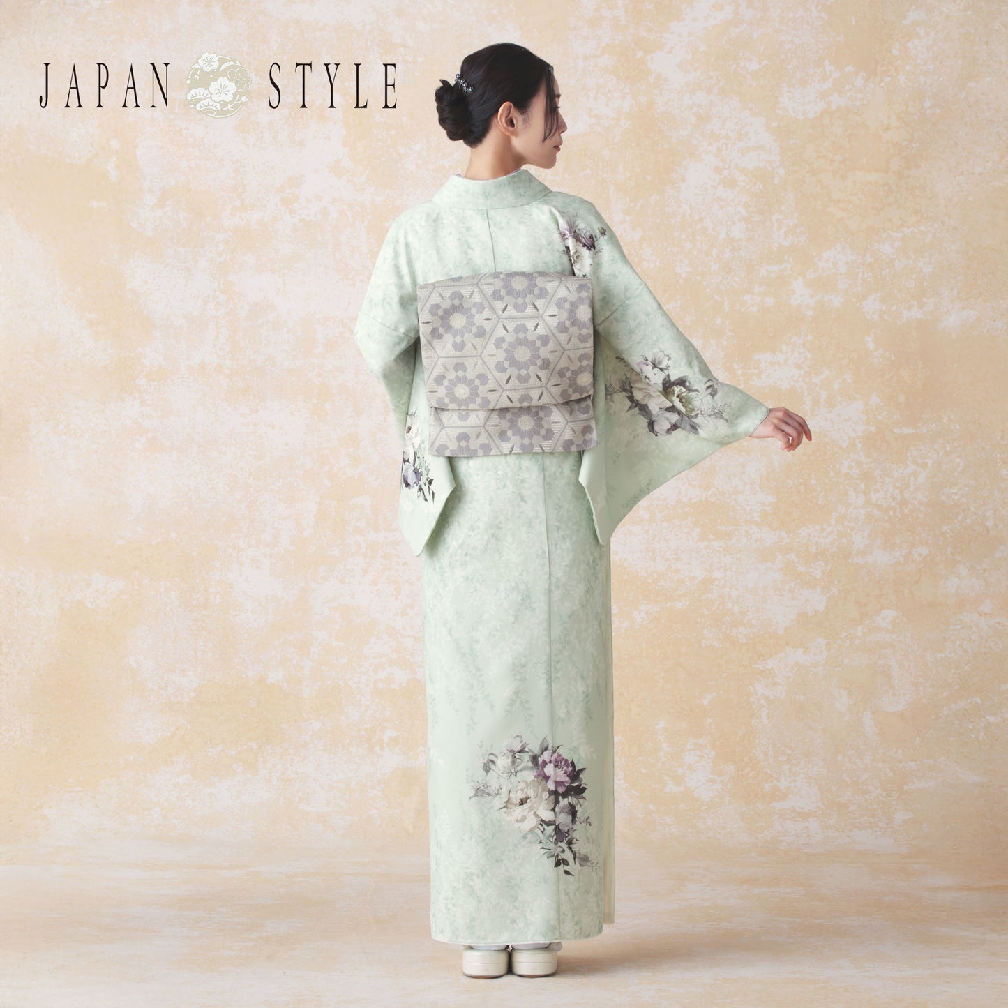 【レンタル】2025年新作JAPANSTYLE訪問着着物貸衣装フルセット【画像の帯がセット】入学式卒業式七五三結婚式お宮参り結納お茶会パーティー母親ママ灰ピンクピンク・グレーNo.436