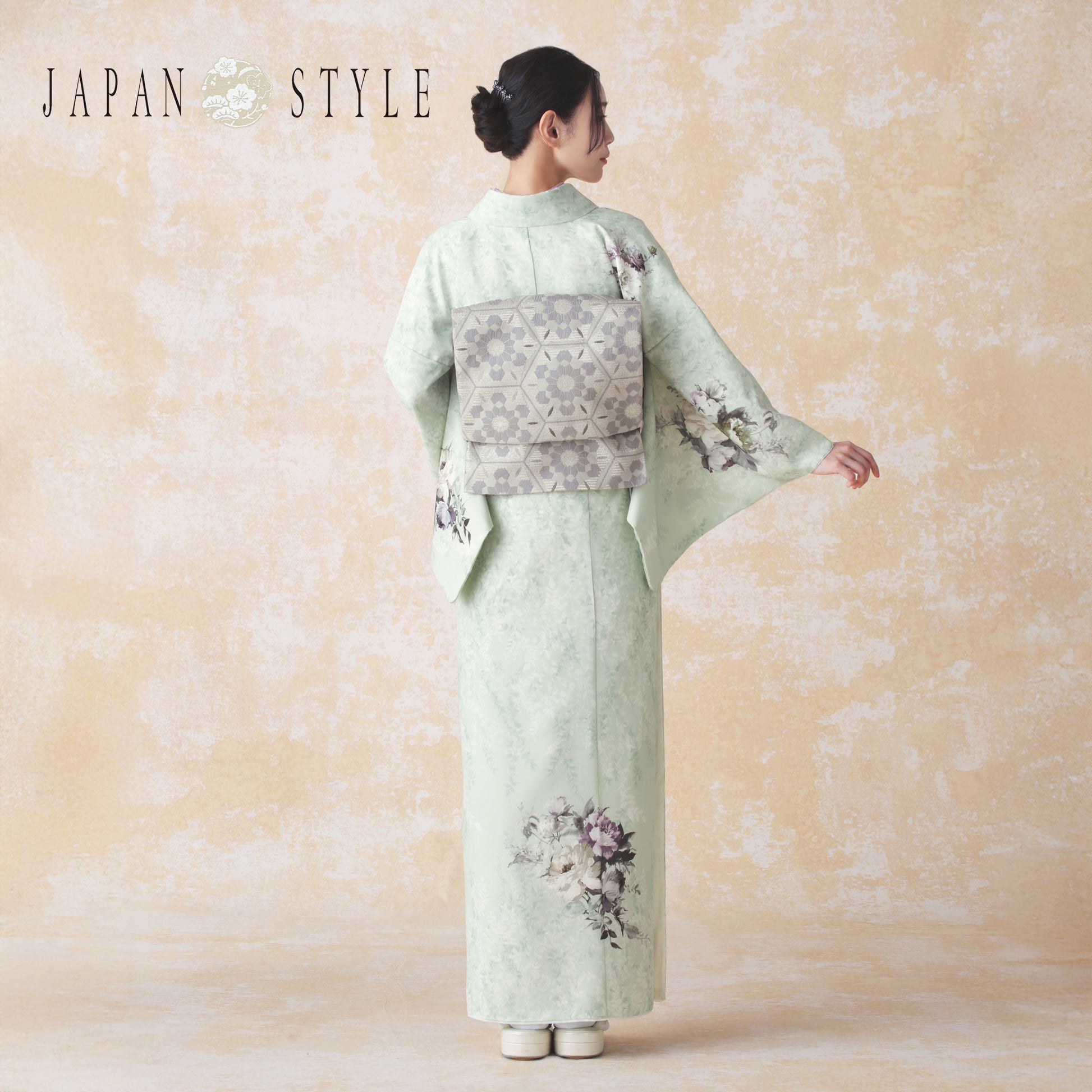 【レンタル】2025年新作JAPANSTYLE訪問着着物貸衣装フルセット【画像の帯がセット】入学式卒業式七五三結婚式お宮参り結納お茶会パーティー母親ママ灰ピンクピンク・グレーNo.436